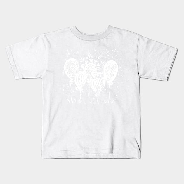 Party Time Aussie Tangle White - Heather Holland - See Product Notes re Colour Options. Kids T-Shirt by Heatherian